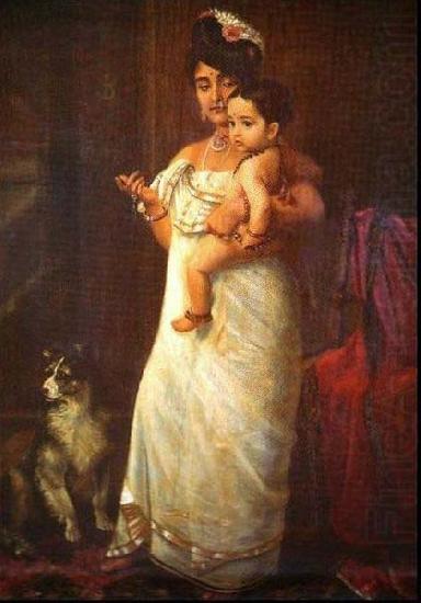 Raja Ravi Varma The Lady in the picture is Mahaprabha Thampuratti of Mavelikara, china oil painting image